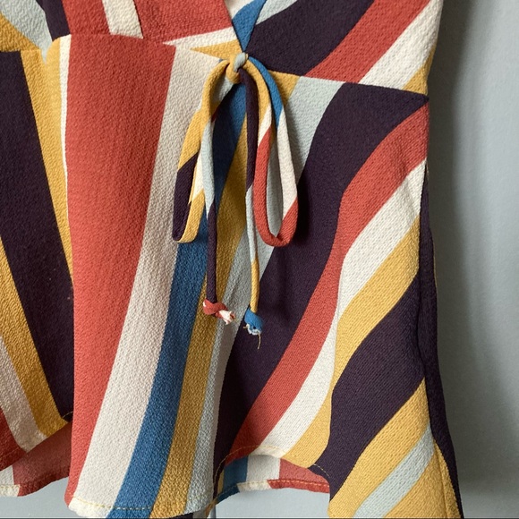 Monteau Striped Blouse Size M - Picture 2 of 3